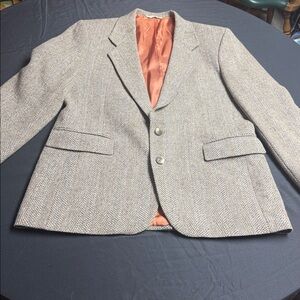 Levi Strauss-Classic Men's Herringbone Blazer - Light Gray 42R
